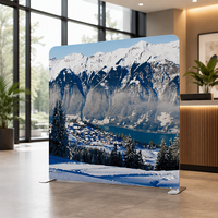 Support d'affichage en aluminium avec impression personnalisée de paysage tropical, toile tendue pour l'affichage en salon professionnel et la décoration visuelle intérieure