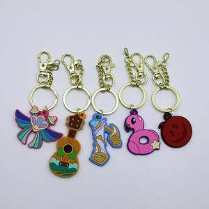 Wholesale <b>Customized</b> PVC Rubber Silicone Plastic Cartoon Anime Smile Snake Butterfly Guitar 2d 3D Soft Pvc Plastic <b>Keychain</b> - Product Image 2