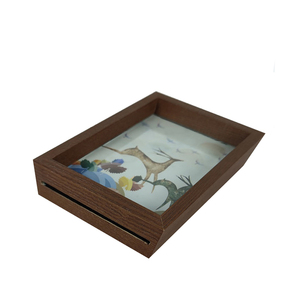 Mengkai Shadow Box 4*6 5*7 6*8 8*10 Wooden Creative Double Sided Glass Photo Square Picture Frame