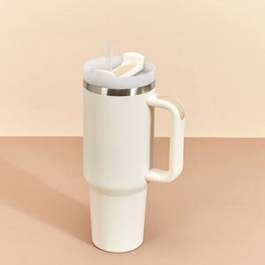 40oz <b>Travel</b> Car H2.0 <b>Handle</b> <b>Mug</b> Vacuum Tumbler Lid Straw Non-Slip Base OEM ODM Custom Color - Product Image 1