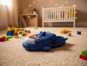 Ciabatte Design Squalo Blu Scuro Taglia 23-30 Suola in EVA Antiscivolo per Uso Domestico Estivo - Product Image 2