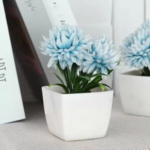 1 unidad de flores de escritorio, plantas artificiales de crisantemo en maceta, decoración para el hogar, restaurante y oficina - Product Image 4
