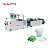 Machine de fabrication de sacs poubelles en rouleaux en plastique DBZD-CWD350 avec PLC et moteur pour service OEM/ODM