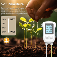 Testeur de sol numérique LCD 3 en 1 PH/Humidité/Température, haute précision, avec rétroéclairage, pour plantes d'intérieur, jardin, pelouse, ferme