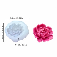 Moule en silicone 3D en forme de pivoine pour bougies parfumées, savons faits main et décorations en plâtre, modèle YT25252