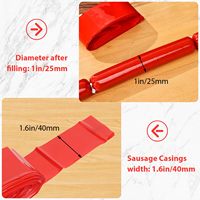 Rouleau de gaine artificielle en nylon de qualité alimentaire pour saucisses, thermorétractable, impression de logo personnalisée, film flexible multicouche co-extrudé