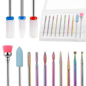 Fraise à ongles en diamant de haute qualité, ronde et carrée, pour le retrait du vernis gel, vente en gros d'usine - Product Image 1