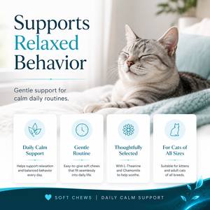 Friandises relaxantes en vrac pour chats, pour le soulagement du stress en intérieur, complément alimentaire pour la santé comportementale féline avec tryptophane et vitamine <span class=keywords><strong>B1</strong></span>, sous forme de bouchées molles - Product Image 3