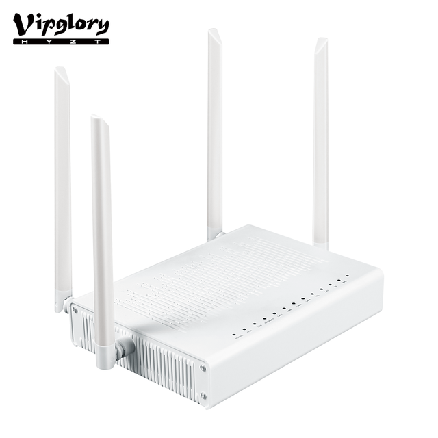 1200Mbps AC1200 GPON ONU/ONT Router 4GE RJ45 Ports Dual Band 2.4G&5G WiFi5 XPON FTTH FTTX Customizable Fiber Modem