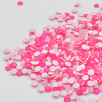 Vente directe d'usine néon rose rose Fluorescent dos plat Hot Fix strass pour robe
