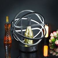 Exhibidor de Botellas de Champán Dorado con Logotipo Personalizado, Jaula Glorificadora para Botellas, Presentador de Servicio VIP para Botellas