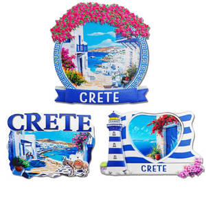Individuelles Logo Harz-Druck Personalisierter Griechischer Kreta-Kühlschrankmagnet Souvenir - Product Image 1