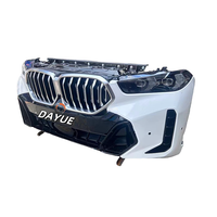 Venta al por mayor de fábrica de alta calidad usado 2024 para BMW X6 G06LCI parachoques delantero con kit de faros piezas de plástico originales de segunda mano