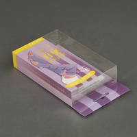 Haute qualité personnalisé imprimé boîte d'emballage en PET PET Transparent emballage de boîte avec le trou de coup