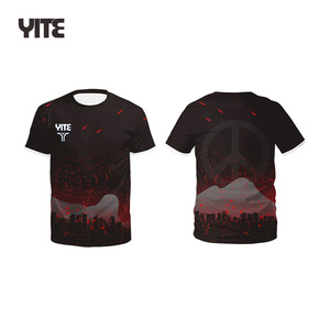 Maglietta da palestra ad asciugatura rapida per allenamento in poliestere per uomo camicia da allenamento da uomo da uomo - Product Image 1