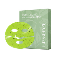 Produits d'e-commerce transfrontalier : Masque en feuille hydratant au thé vert cristallin 5 pièces pour femmes, pour peaux sèches