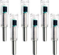 Fléchettes de chasse à l'arc lumineuses HT Led, 6 pièces, diamètre 0,300 "/7,62 mm, interrupteur marche/arrêt