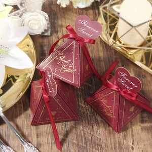 Custom Small Cookie Chocolate Box Paper Treat Boxes <strong>Mini</strong> Favors Candy Gift Boxes with Ribbons for Guests Birthday Wedding - Product Image 4