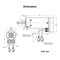 Moteur servo de haute qualité DC 24V 100W avec encodeur incrémental pour tourniquet de porte rapide
