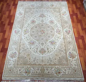 2x3m white handmade 100% real silk oriental persian turkish indoor living room area floor hand knotted plain tufted carpets rugs