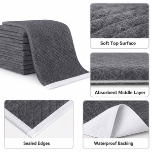 Tapis absorbants jetables pour animaux de compagnie (100 pièces) avec désodorisant au <span class=keywords><strong>charbon</strong></span> de bambou et matériau absorbant SAP pour la gestion intelligente des animaux – Cadeau - Product Image 5