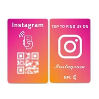 Kartu Bisnis Pembayaran RFID Mini Tag Cetak Sesuai Pesanan dengan NFC untuk Ulasan Terima Kasih Instagram & TikTok