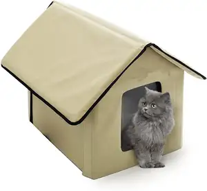 Resistente agli agenti atmosferici pieghevole di cartone esterna casa dell'animale domestico gatto di casa kitty casa