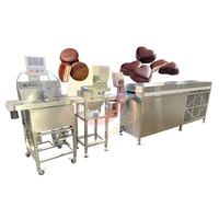 Dates Cacahuète Amande Noix Noix Donut Crème Glacée Mini Petit Enrobage au Chocolat Enrobeur Enrobage Machine Ligne de Production pour la Maison