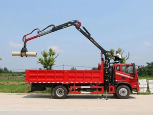 Coût d'usine 4x2 4x4 RHD 3.2T <span class=keywords><strong>grue</strong></span> montée sur <span class=keywords><strong>camion</strong></span> brique <span class=keywords><strong>bois</strong></span> pôle électrique véhicule de Transport de marchandises 5T <span class=keywords><strong>grue</strong></span> à flèche droite - Product Image 4