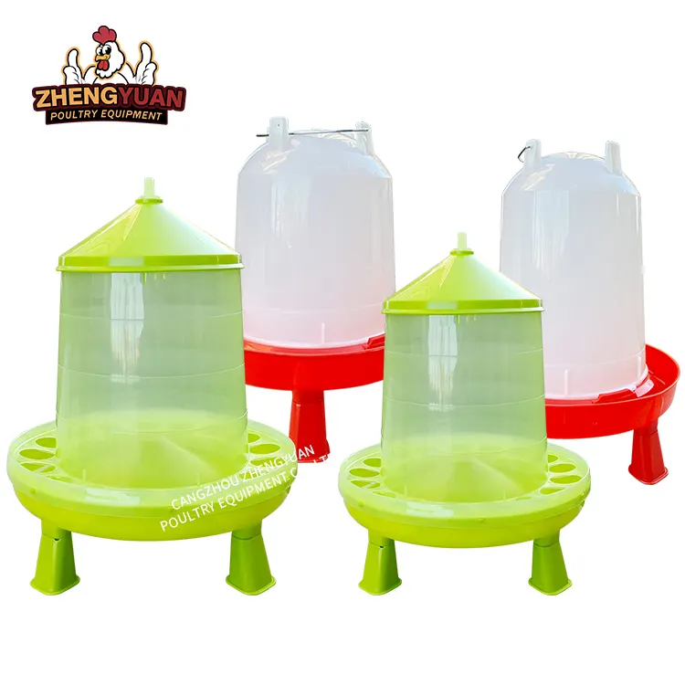 Green Color Plastic Chicken Feeders Poultry Farming New Design The Best Auto Chicken Feeder