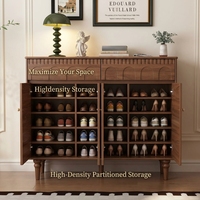 Meuble à chaussures moderne en bois massif personnalisable, durable, en bois haute densité, pour entrée, rangement écologique, chambre et couloir