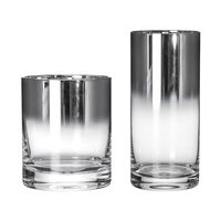 Verre à vin à long pied en cristal de luxe moderne, sans plomb, fait main, pour ensemble de flûtes à whisky