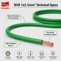 Cable Flexible Trenzado de Cobre de Alta Pureza HuaQi BVR 2.5mm2 para Suministro de Energía Residencial y Comercial