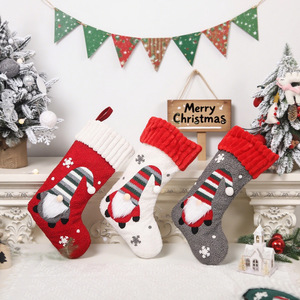 Décorations de <span class=keywords><strong>Noël</strong></span> en tissu motif ours de dessin animé, grandes chaussettes décoratives, sac cadeau de chevet, ornements suspendus pour <span class=keywords><strong>cheminée</strong></span> - Product Image 4