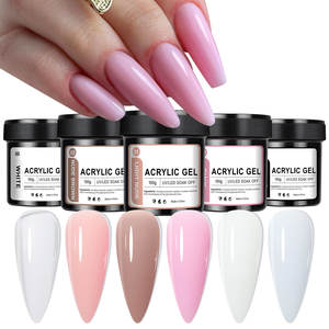 Gel de construction pour ongles en polygel de 150 ml, marque privée, <span class=keywords><strong>extension</strong></span> rapide, vernis blanc, rose, transparent, <span class=keywords><strong>semi</strong></span>-<span class=keywords><strong>permanent</strong></span>, gel UV pour salon - Product Image 4