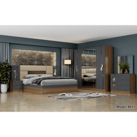 Meubles de chambre à coucher modernes en bois, très demandés, avec lit king size et armoire intégrée, de haute qualité