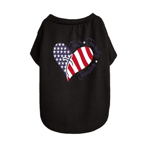 T-shirt per cani Bichon Teddy per il Giorno dell'Indipendenza Americana, con bandiera a cuore, in poliestere traspirante, per il tempo libero, costume creativo per feste - Product Image 5