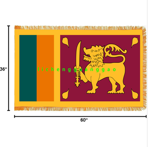 Bandera Nacional de <span class=keywords><strong>Singapur</strong></span> de Alta Calidad, 3x5 Pies, Logotipo Personalizado, Bandera de Interior, Más Vendida, con Flecos Ornamentales Dorados - Product Image 2