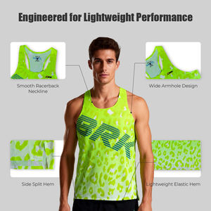 Camiseta Deportiva Transpirable sin Costuras para Maratón, Camiseta Deportiva, Camiseta de Baloncesto de Secado Rápido, Chaleco Deportivo sin Costuras para Gimnasio, Camisetas sin Mangas para Hombre - Product Image 2