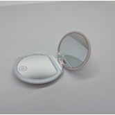 Espejo de Maquillaje LED Redondo Mini Huaxun, Portátil, Plegable, de Bolsillo, Compacto, con Cable USB - Product Image 5