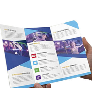 Layanan cetak katalog Flyers Promosi OEM pencetak Tri follow Flyer lipat brosur dan kartu pos kustom - Product Image 4
