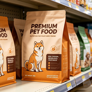 Sacchetto Personalizzato per Alimenti per Cani da 3KG, Antiodore, con Fondo Piatto e Chiusura a Zip, Sigillatura Termica su Otto Lati - Product Image 6