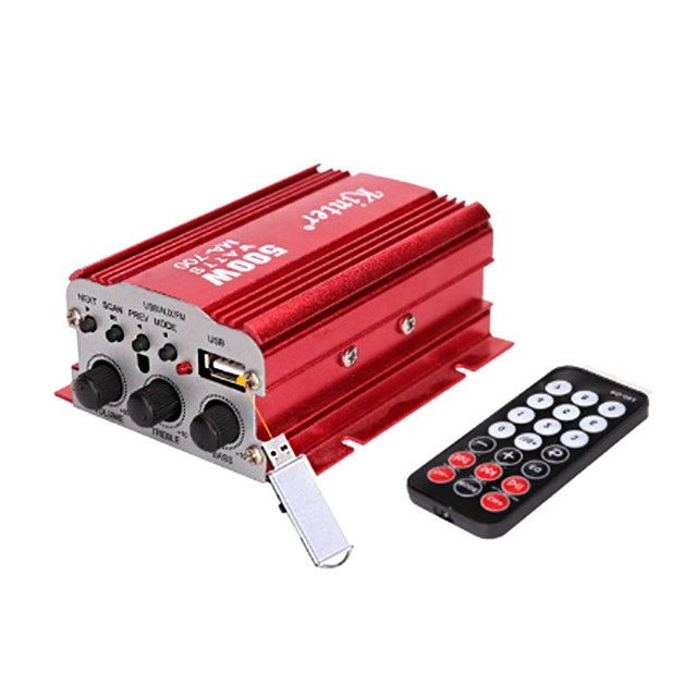 KinterMA700 Car USB/MP3/FM High-power Small Amplifier with Mini Remote Control Function Wiouth BT