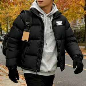 <span class=keywords><strong>Chaqueta</strong></span> para Hombre de Invierno, Reversible, con Capucha, Bordada, con Logotipo Personalizado, de Alta Calidad, Acolchada, Cálida, para Clima Frío - Product Image 3