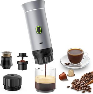 เครื่องชงกาแฟแคปซูลพกพาแบบขายส่งจากโรงงาน ใช้แบตเตอรี่ แรงดัน 20 บาร์ สำหรับเดินทาง แคมป์ปิ้ง รถยนต์ และเดินป่า - Product Image 1