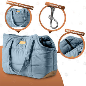 Индивидуальная водонепроницаемая экологичная портативная дорожная сумка-шоппер из полиэстера, роскошная сумка-переноска для маленьких собак - Product Image 3