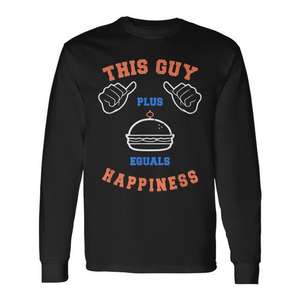 Camiseta de Manga Larga This Guy, Comida Confortable, Felicidad, Hamburguesa con Queso y Tocino, Categoría de Productos Promocionales - Product Image 1