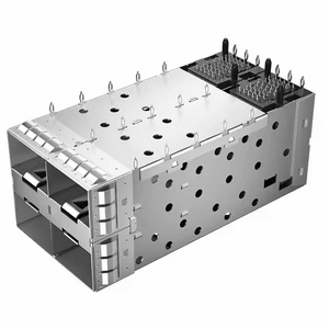 TE Remplacement 80P 2x2 Ports Press-Fit SFP + Cage avec connecteur intégré à travers l'équipement à fibre optique - Product Image 5