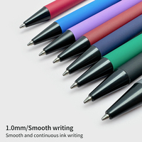 Stylo bille rétractable en métal à succès avec corps pulvérisé de colle, support gravé au laser, pour bureau et écriture