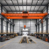 Pont roulant à double poutre de haute précision avec palan électrique pour atelier d'assemblage de machines